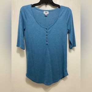 3/4 sleeve Henley